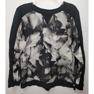 Mossimo Sweatshirt Black Abstract Long-Sleeve Crew Neck Artsy XXL Skater Y2K